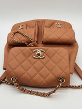 Chanel Dark Beige Quilted Caviar Duma Backpack Eb1026orxzde