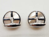 Mother Of Pearl Diamonds 18k White Gold 10.6g Cuff Links Do0725pcxde