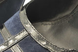 Yves Saint Laurent Navy Suede & Black Leather Courts Heels Size 38.5 Eb0525cxsa