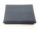 Hermes Duo Calvi Bleu Abysse Blue Epsom Snap Card Holder Do0126exzde