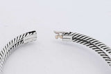 David Yurman Albion 925 Onyx & Diamonds Hinged Bangle Bracelet 25.6g Eb0826wxzsa