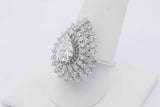 1.91cttw Diamond Ring In 14k White Gold 7.3 Grams Size 8.25 Eb0126lrxzsa