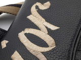 Christian Dior Black Grained Leather Saddle Bag Do0725loxzde