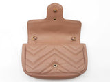 Gucci Marmont Super Mini Bag In Taupe Matelassé Leather Fw0126wzxdu