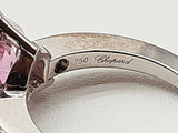 Chopard Happy Diamond Heart Pink Stone 18k White Gold 7.1g Ring 6.5 Do1125lexzde