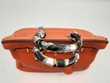 Hermes Birkin 35 Feu Orange Clemence Gold Hardware Handbag Dosorxde 144020000992