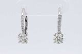 0.94cttw Diamond Leverback Earrings In 18k White Gold 2.1 Grams Eb0426wrxsa