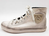 Yves Saint Laurent Bedford Distressed White Leather Shoes Size Eu 37 Do0525crde