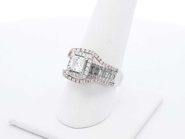 1.73 Cttw Diamond & 14k Double Halo Ring 5.8 Grams Size 8 Fw0225llzzdu