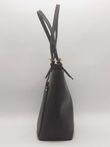 Michael Kors Jet Set Medium Pebbled Leather Black Handbag Aa0526rzsa
