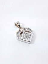 1.11 Cttw Diamond & 14k White Gold Heart Pendant 4.1 Grams Fw0826irxdu