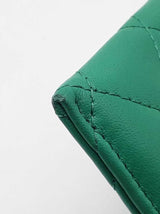Chanel Classic Card Holder Wallet In Emerald Green Quilted Lambskin Fw0326wrzdu