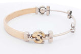 14k White & Yellow Gold Hinged Bangle Bracelet 20.3 Grams Eb0726loxzdu