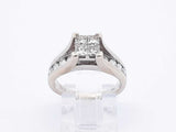 1.34 Cttw Diamond & 14k White Gold Engagement Ring 5.7 Grams Size 6 Fw1124wrxdu