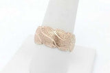 14k Yellow Gold Textured Band Ring 9.7 Grams Size 8.5 Eb0926rexsa