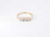 0.30 Cttw Diamond & 18k Yellow Gold Three Stone Ring 2.2g Size 4.5 Fw0926opxdu