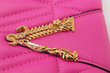 Versace Virtus Quilted Hot Pink Leather Crossbody Bag Eb0826erxde