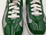 Prada Green Patent Leather & Fabric America's Cup Sneakers Size 11 Eb0826lxzsa