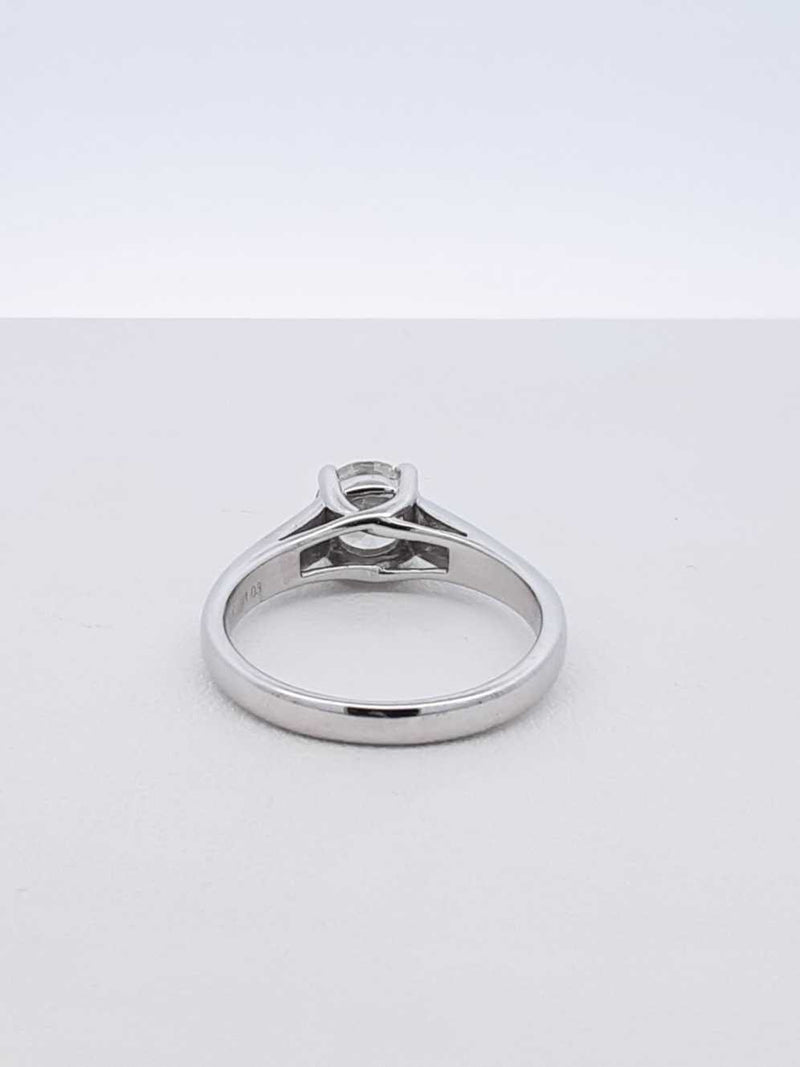 1.03 Ctw Tolkowsky Diamond & 14k White Gold Ring 3.8 Grams Size 6.5 Fw0825lpxzdu