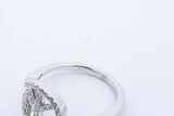 14k White Gold Diamond Peace Sign Ring 3 Grams Size 6.75 Eb0526wxzde