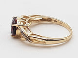 Red Garnet 10k Yellow Gold 2.8g Knot Ring Size 8.25 Do0426crde