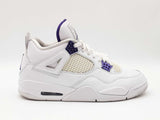 Nike Air Jordan 4 Retro "Metallic Purple" Sneakers Size 11.5 Fw0126wxzdu