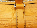 Gucci 625768 Gg Yellow Perforated Leather Weekender Duffle Bag Do1225przde