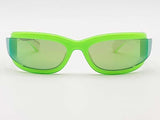 Bottega Veneta Wrap Neon Green Sunglasses With Case Aa0826lrzsa