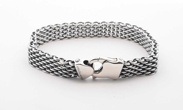 Tiffany & Co 925 Sterling Silver Somerset Bracelet 7 Inch Hs1123llxsa