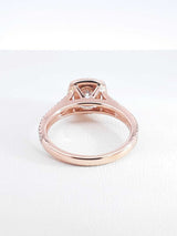 0.24 Cttw Diamond & 14k Rose Gold Double Halo Ring 4.1g Size 6.75 Fw0426woxdu