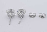 5.13cttw Lab Grown Diamond Stud Earrings In 14k White Gold 2.2 Grams Eb0326scrsa
