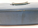 Prada Blue Leather Breifcase Travel Zipper Tote Bag Do0626rxde