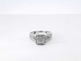 0.56 Cttw Diamond & 10k White Gold Engagement Ring 3.6 Grams Size 5.25 Fw0526ozxdu