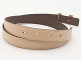 Hermes Constance Reversible Belt White 24 Mm Aa0126erzsa