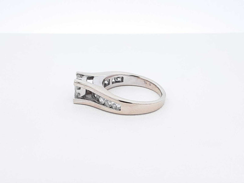 1.34 Cttw Diamond & 14k White Gold Engagement Ring 5.7 Grams Size 6 Fw1124wrxdu