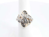1.16 Cttw Diamond & 14k Yellow Gold Cocktail Ring 6.5 Gram Size 6.75 Fw0426pcrdu