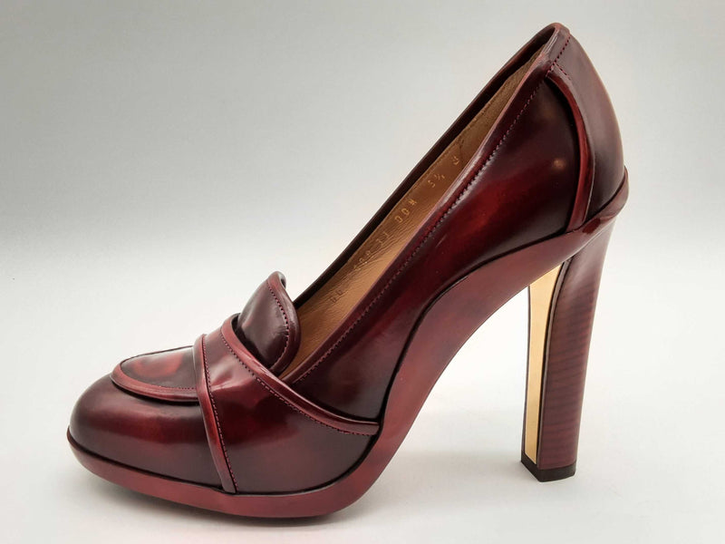 Salvatore Ferragamo Rietta Red Leather Heels Size Us 5.5 Do0924sxde