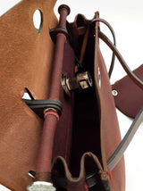 Hermes Herbag 31 Prune Red Purple Militaire Canvas Leather Bag Do0525exzde