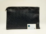 Bottega Veneta Intrecciato Documento Case In Navy Blue Leather Fw0225orzdu