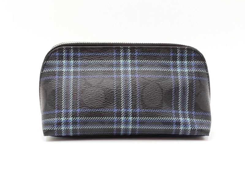 Coach Cosmetic Pouch In Multicolor Plaid Signature Coated Canvas Fw0725pzdu