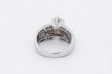 1.7cttw Diamond Ring In 14k White Gold 6.1 Grams Size 3.5 Eb0426lrxzsa