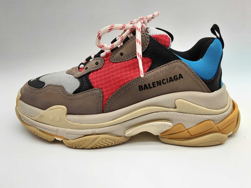 Balenciaga Triple S Blue Red Gray Women's Sneakers Size Eu 39 Do0924lrxde