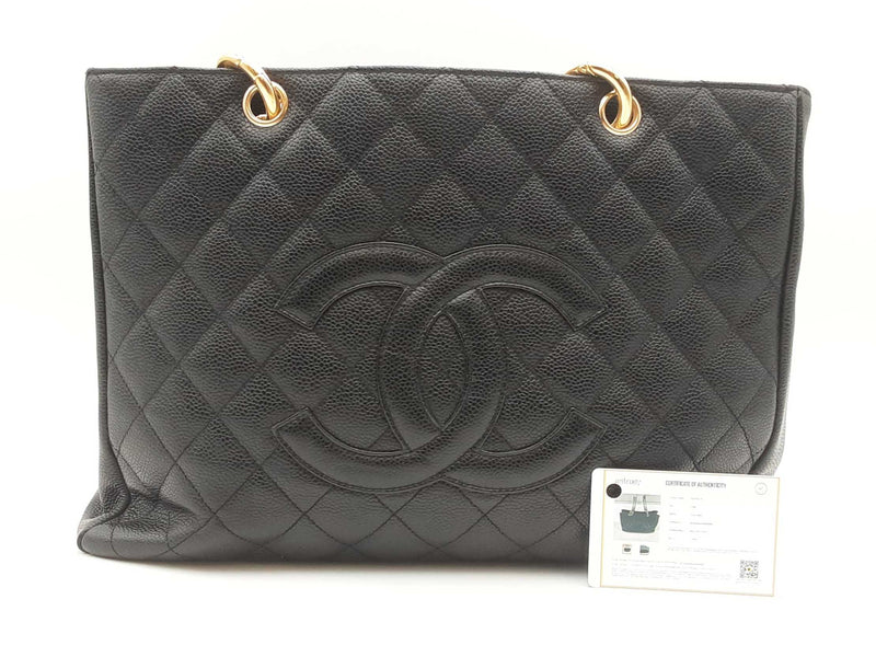 Chanel Black Quilted Caviar Grand Shopper Tote Bag Sd0825wozxsa
