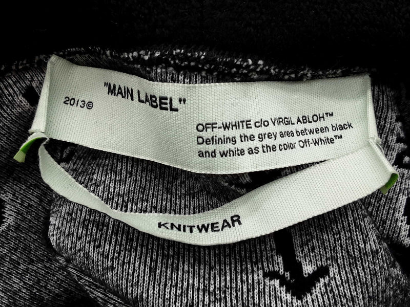 Off White Oversized Black White Arrow Knitwear Hood Sweater Size Xxl Do1025prxde