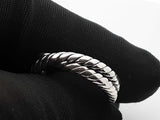 David Yurman Cable Loop Ring In Sterling Silver & 18k Yellow Gold 6.6 Grams Size 5.5 Fw0726lzxdu