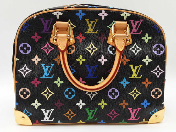 Louis Vuitton Takashi Murakami Trouville Black Multicolor Monogram Coated Canvas Handbag Do0525lxzxde