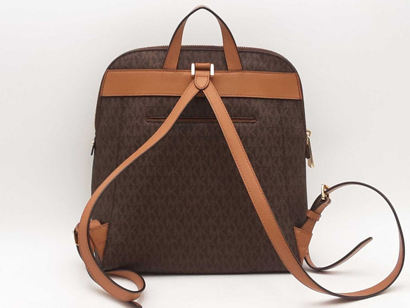 Michael Kors Rhea Medium Slim Logo Backpack Brown Aa0824rzsa