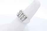 14k White Gold Diamond Openwork Band Ring 6.7 Grams Size 7 Eb0626rxzde