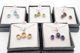 Set Of 5 Gemstone Ensemble Sets In Sterling Silver Eb0925crsa