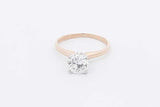 1.0ctw Diamond Solitaire Ring 14k Yellow Gold 2.2 Grams Size 6.25 Eb0226loxzsa